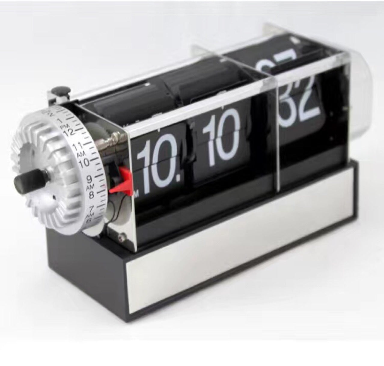 Vintage Flip Clock Alarm – Two-Page Display Desk Clock with Modern Home Decor Style