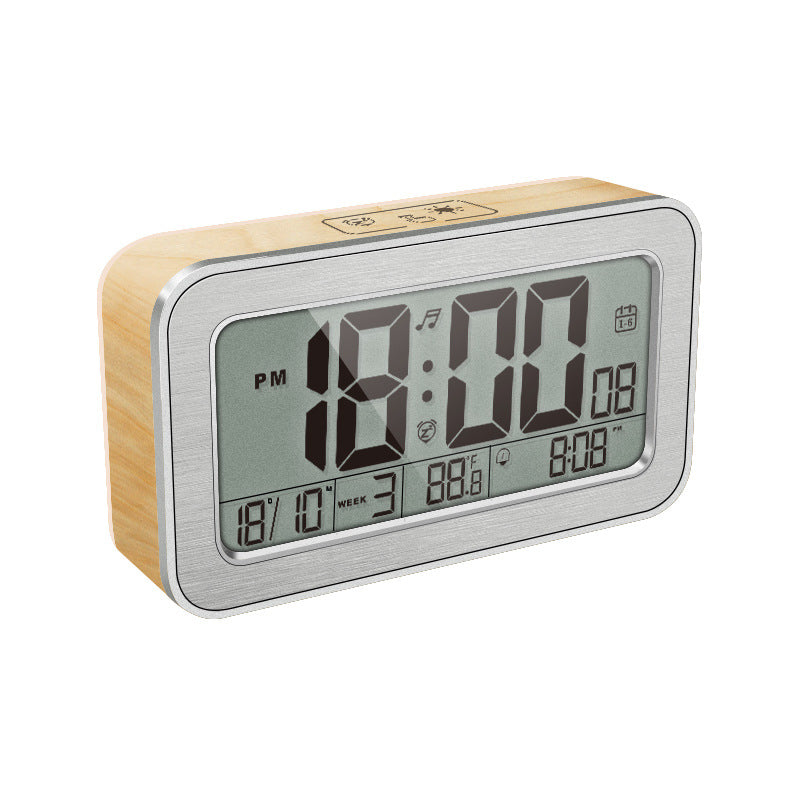Silent Luminous Digital Clock At The Bedside Of The Student Bedroom