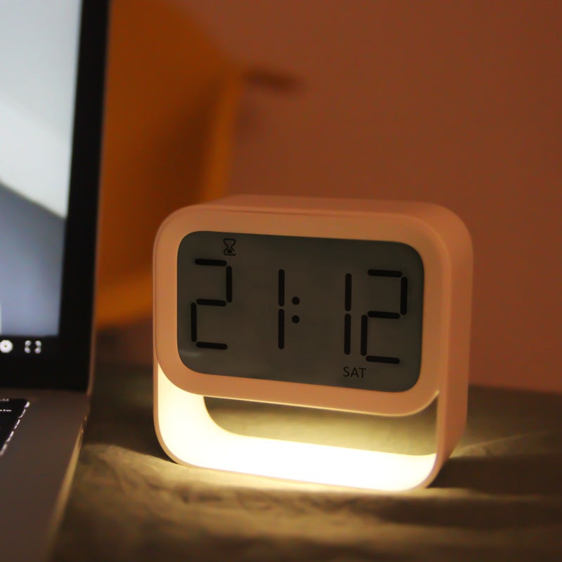 Ring Alarm Clock, Night Light, Rechargeable Led Bedside Clock